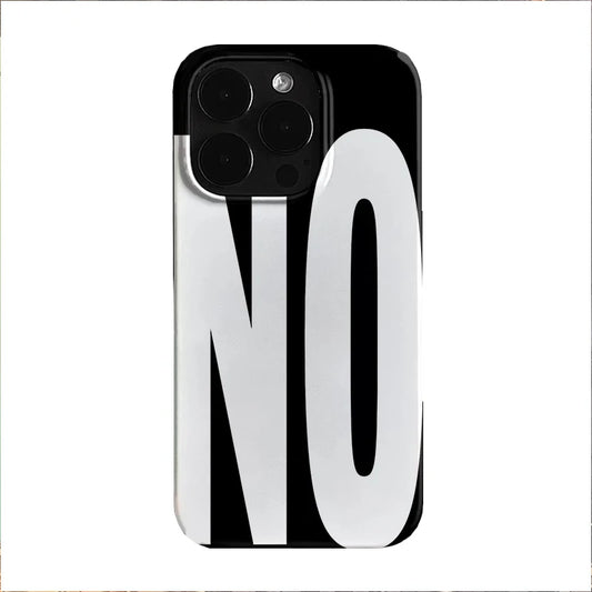 NO And YES Personalized Art Black And White Letters Phone Case
