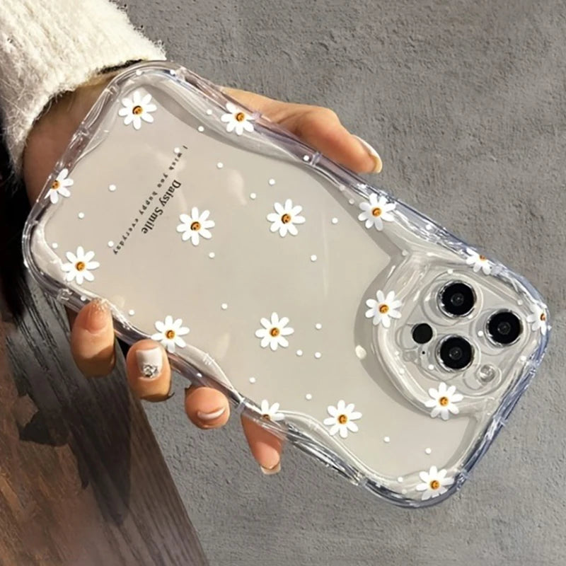 Small Chrysanthemum Clear Phone Case