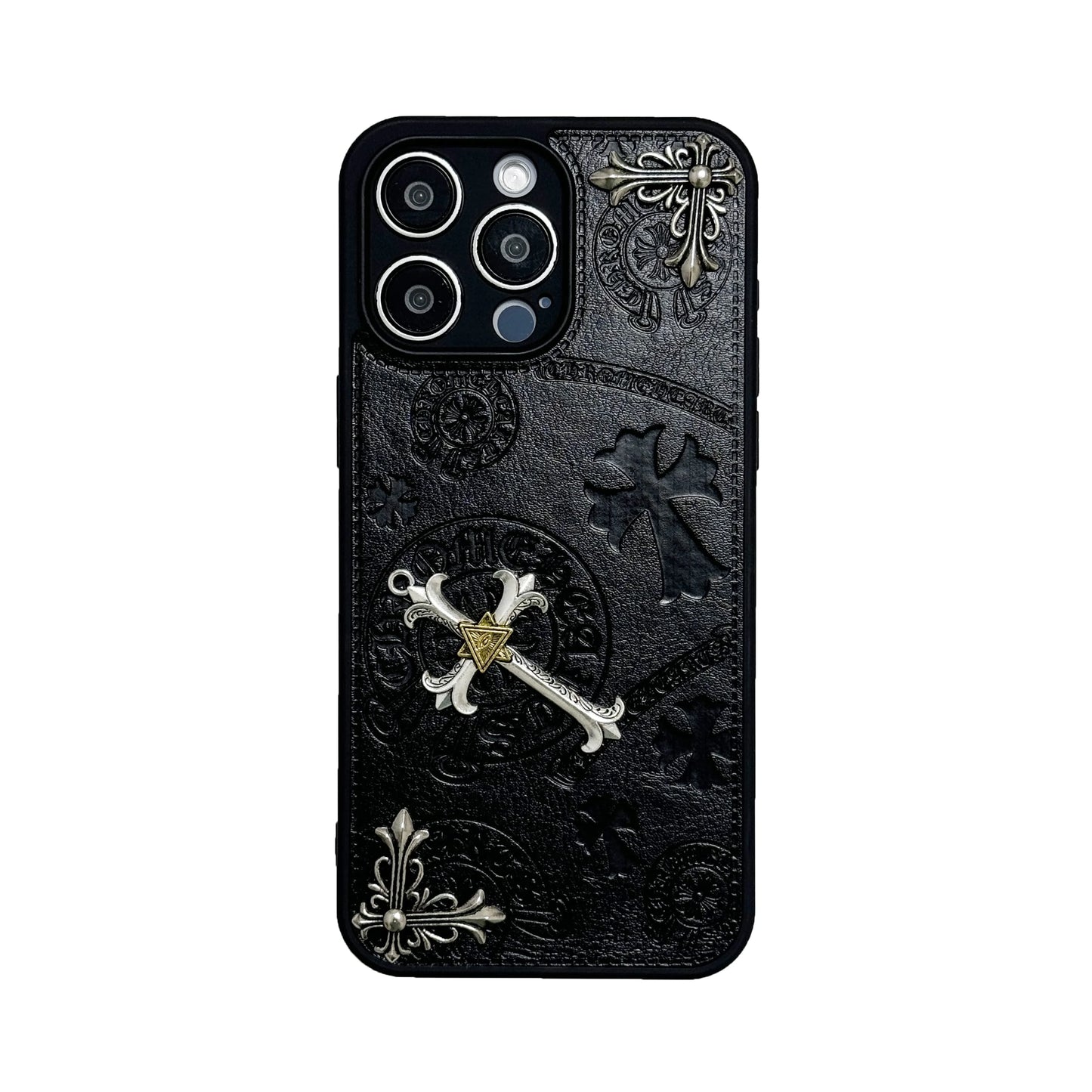 Luxurious Three-dimensional Cross Kroxin PU Leather Printed Grand Phone Case