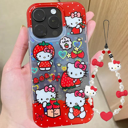 Hello Kitty Strawberry Clear Phone Case