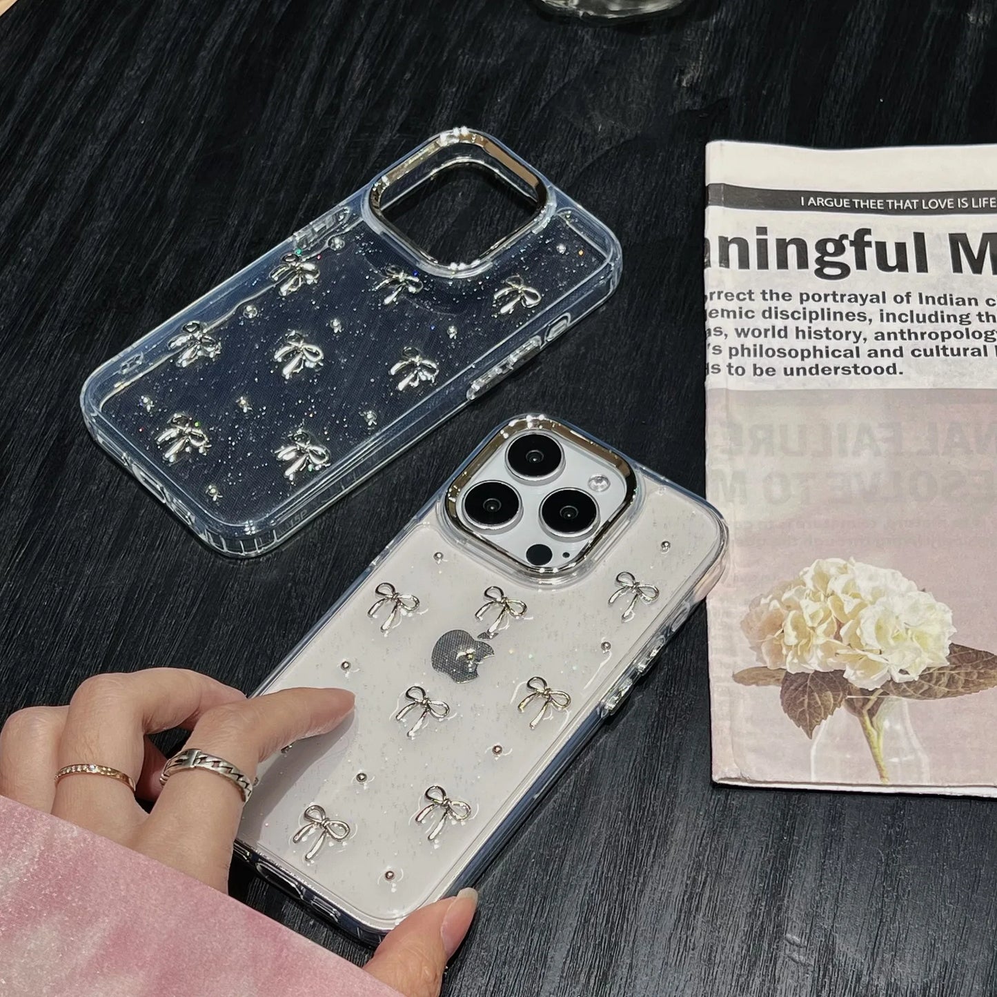 Luxury Bling Glitter Bow Phone Case