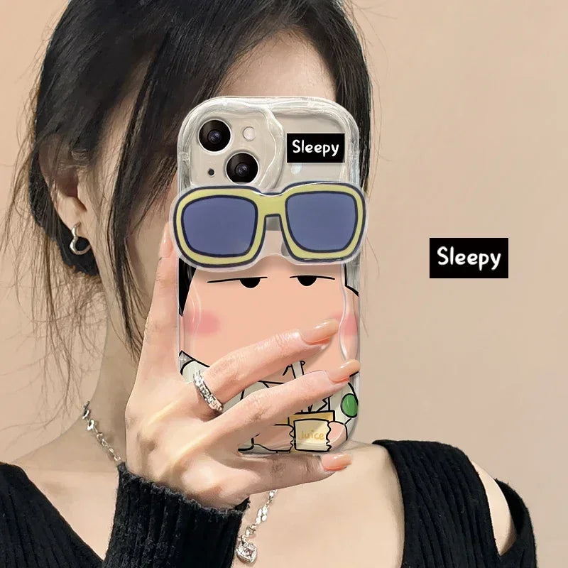 C-Crayon S-ShinChan Wave Clear Phone Case