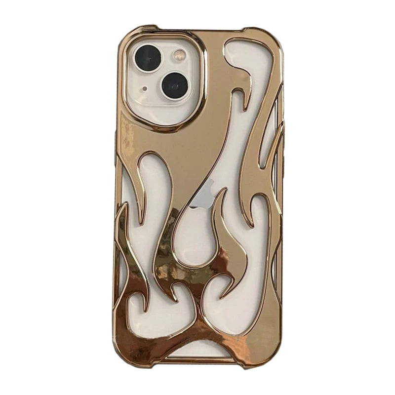 Ins Fashion Hollowed Flame Pattern Phone Case