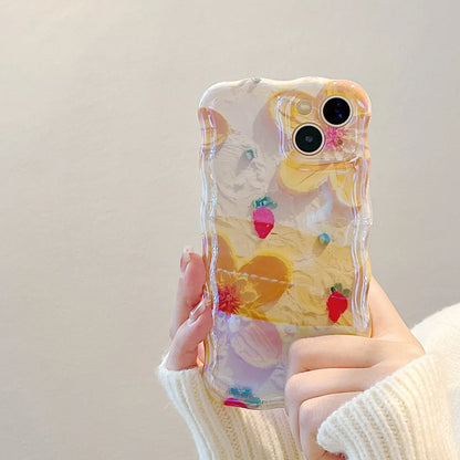 Flowers Glitter Laser iPhone Case
