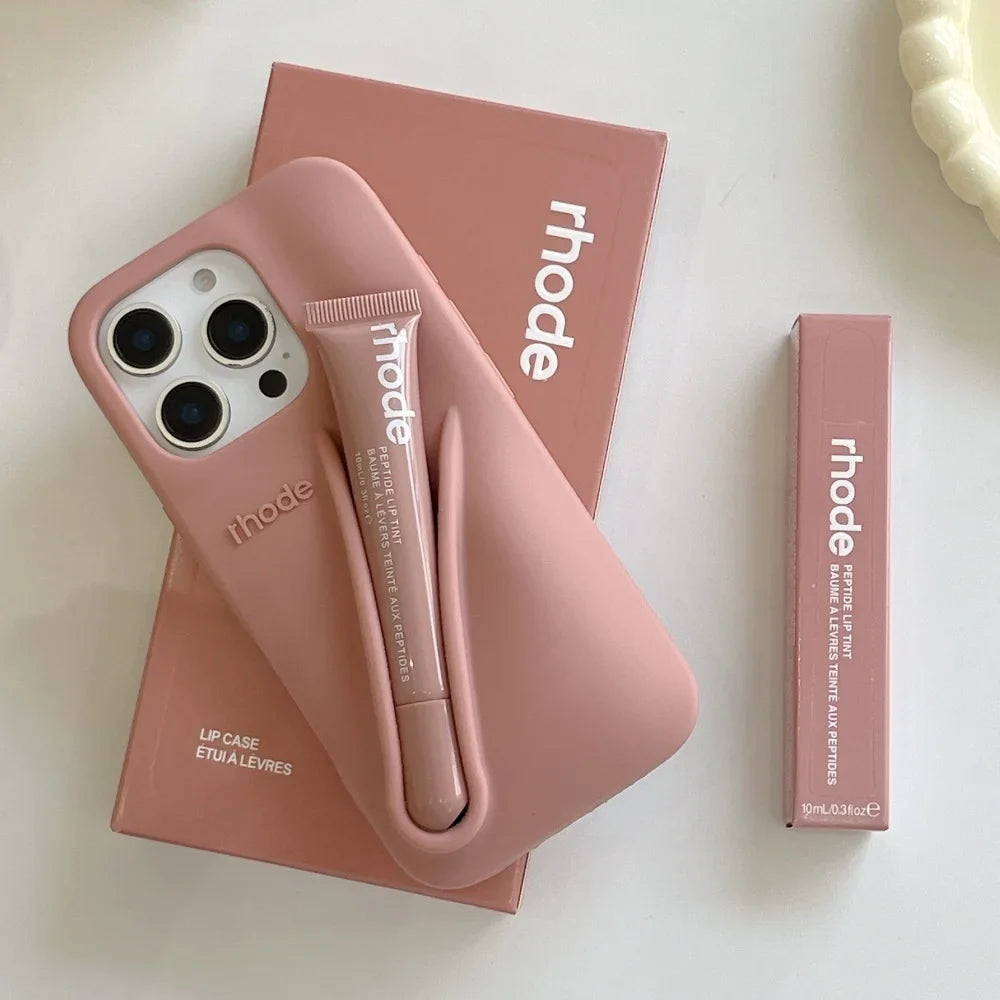 New Set Rhode With Lip Gloss Phone Case Plus Lipstick