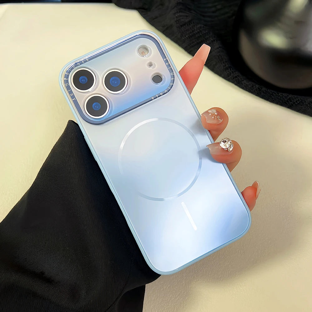 Phone Case Fashion Gradient Color Magnetic Charging