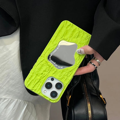 Luxury 3D Rock Pattern Makeup Mirror Rose Phone Case