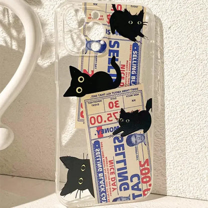 Angry Cat Clear Case for iPhone