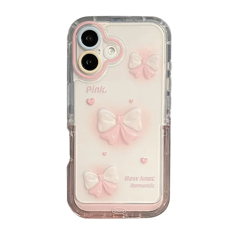 Pink Bow Moon Stars Bracket Phone Phone Case