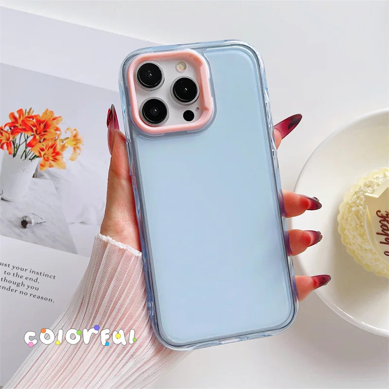 Candy Color Jelly Transparent Shockproof TPU Phone Case
