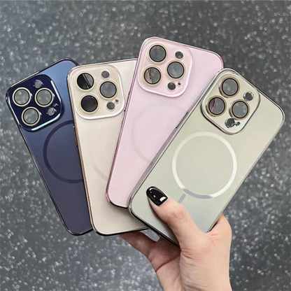 Luxury Nano Frosted For Magsafe Lens Glass Protect Phone Case