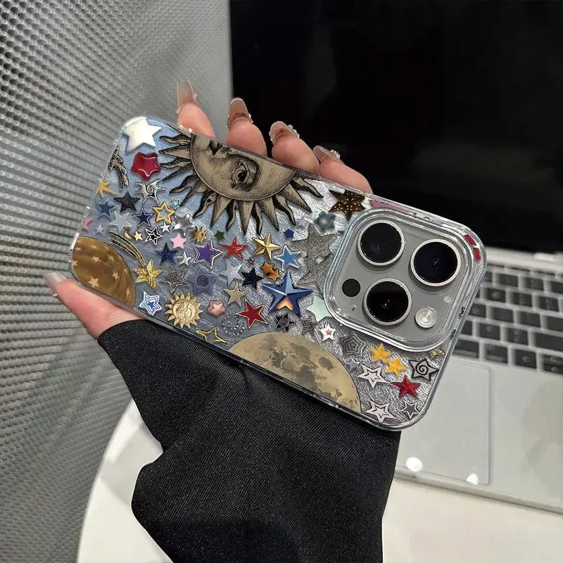 Ins Korean Lovely Star Cute Sun Shining Phone Case