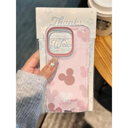 Mickey Minnie Mouse Head Pink Bow Cartoon Phone Case
