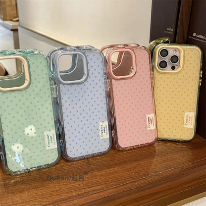 New Korean Cute Polka Dot Macron Color Phone Case