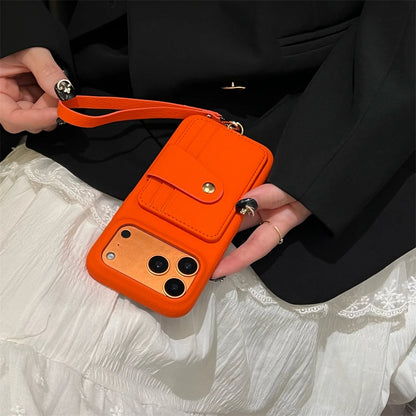 Retro Card Slot Pocket Wallet Card Bag Holder Phone Case