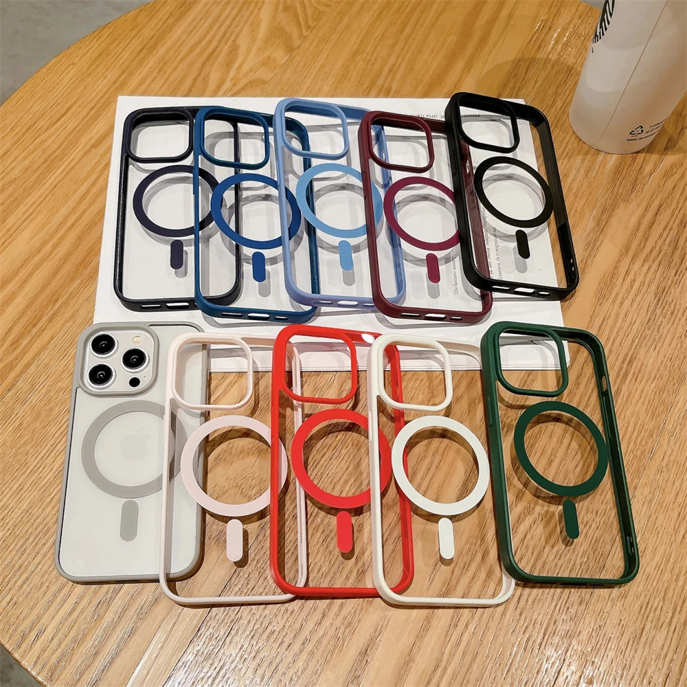 Luxury Shockproof Magsafe Wireless Charge Phone Case