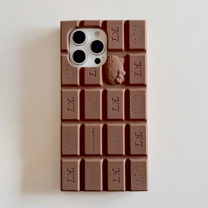 Cute Cartoon Hello Kitty Bear Chocolate Phone Cases