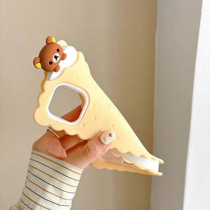Funny Rilakkuma Bear Sandwich Biscuit Phone Case