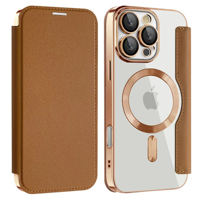 Transparent Flip Leather Wallet Phone Case
