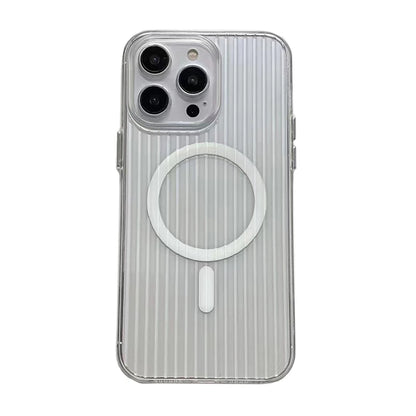 Magnetic Wireless Charge Corrugated Pattern Phone Case