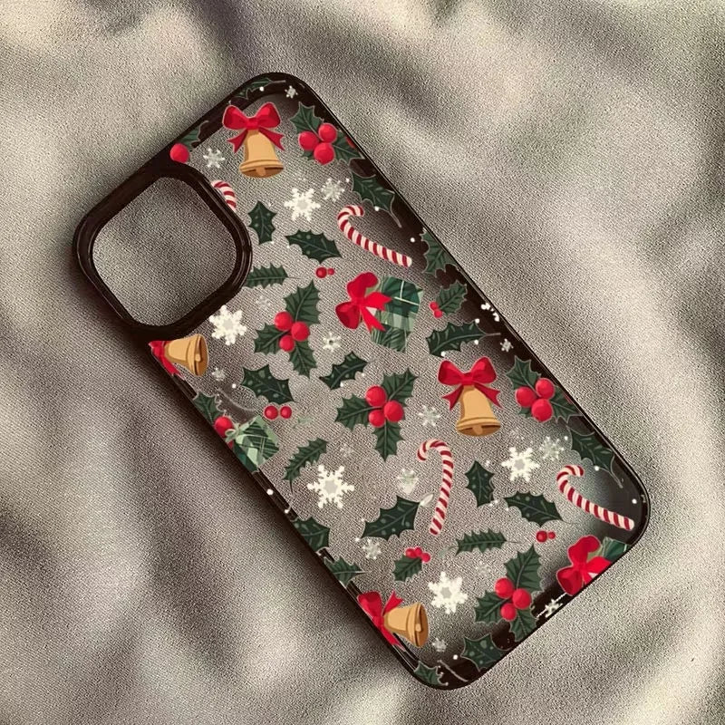 Cartoon Christmas Gift Theme Clear Phone Case