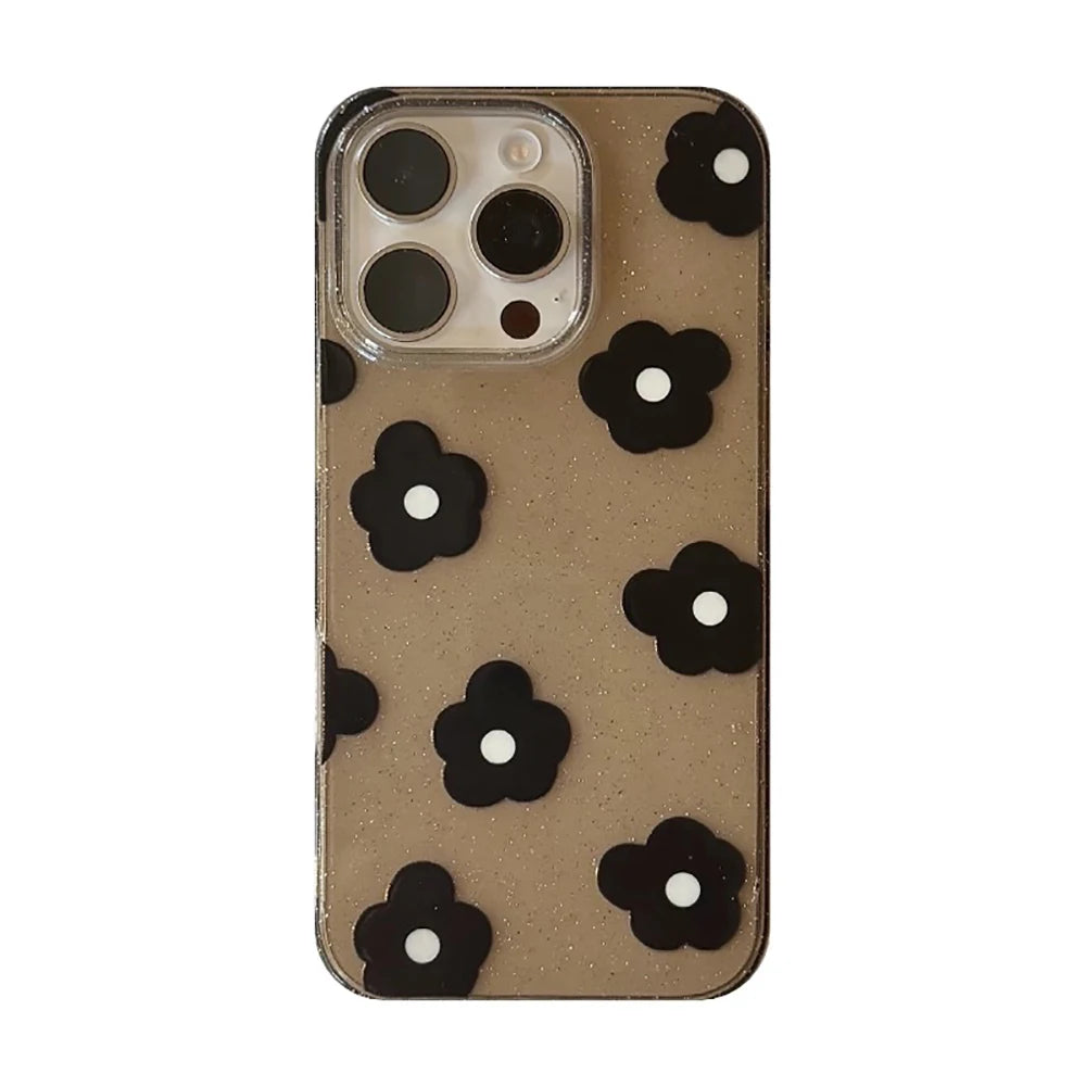 Cute Heart Lovely Polka Dot Love Glitter Phone Case