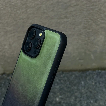 Retro Matcha Green Gradient Shockproof Protective Phone Case