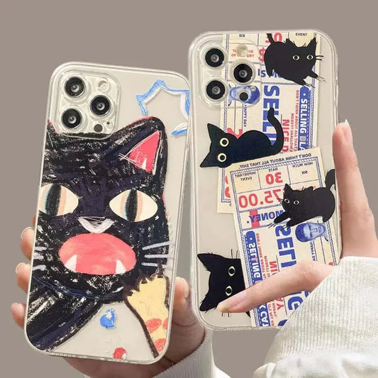 Angry Cat Clear Case for iPhone