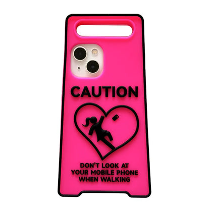 Funny Fashion Stop Sign Luminous Silicone Phone Case