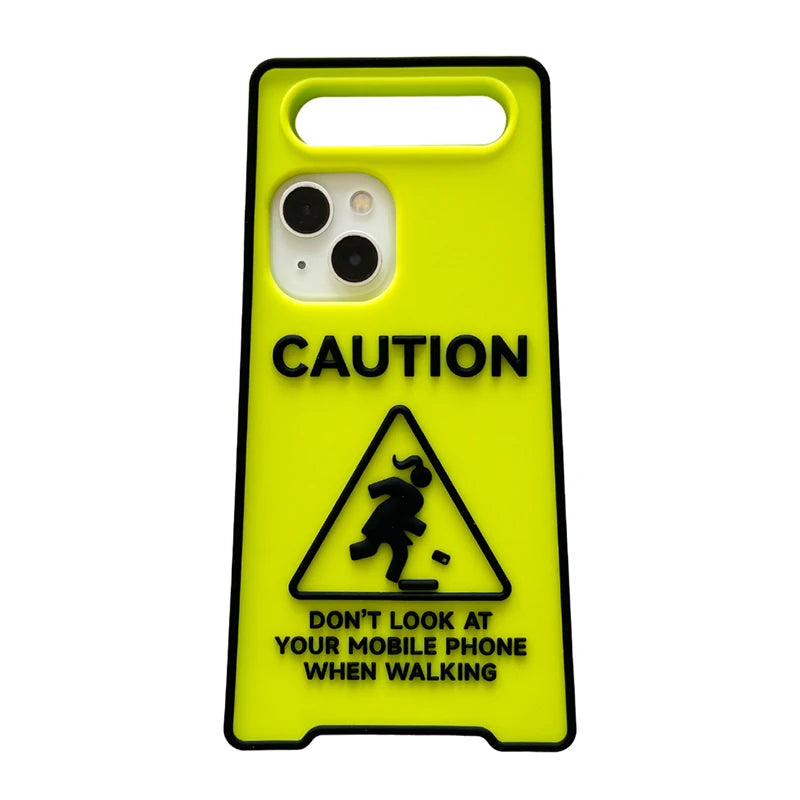 Funny Fashion Stop Sign Luminous Silicone Phone Case