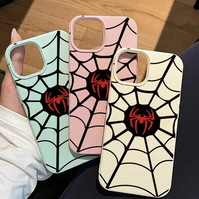 Marvel Spider Man Spider Net Leather Phone Case