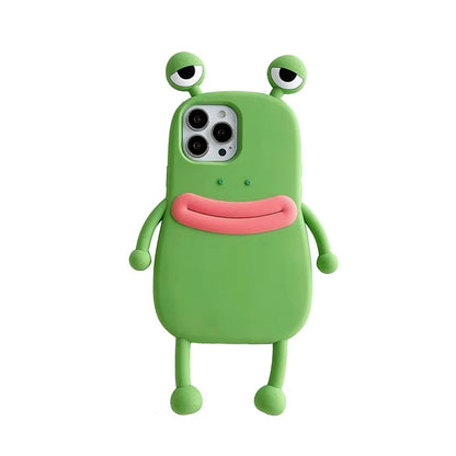 Funny Soft Silicone 3D Frog Phone Case