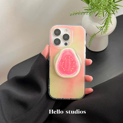 Korean Cute Guava Magnetic Grip Tok Griptok Phone Stand Holder Phone Case