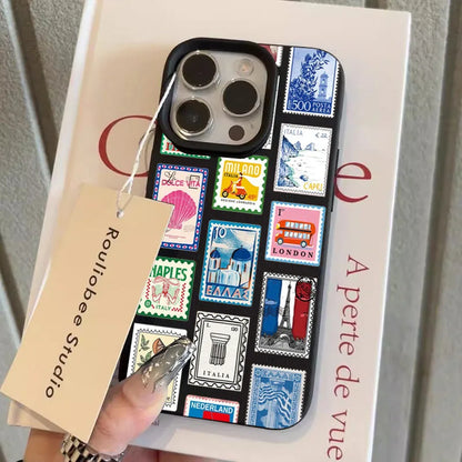 Vibrant Retro Stamp Lichee Design Phone Case