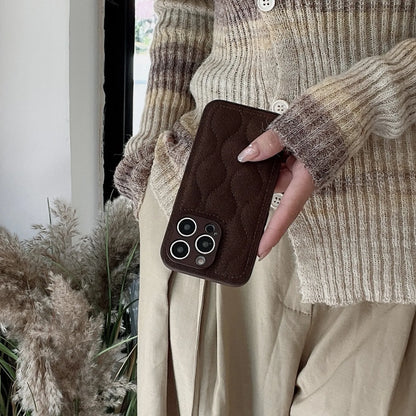 Retro Brown Water Ripple The Puffer Shockproof Protective Phone Case