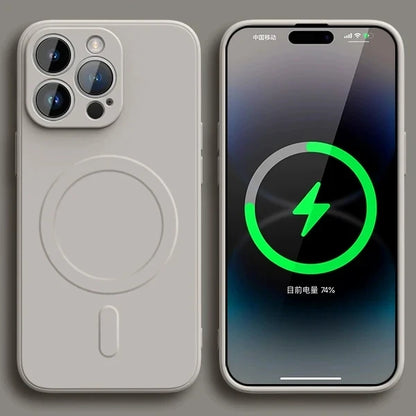 Original Liquid Silicone For Magsafe Wireless Charge Magnetic Phone Case