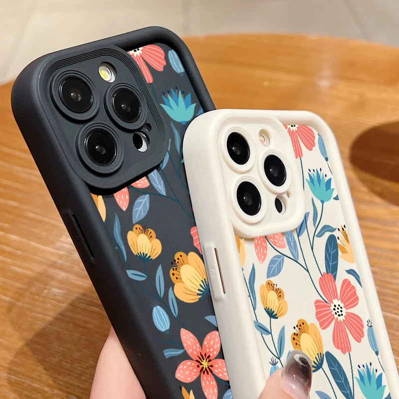 Colorful Flowers Silicone Case