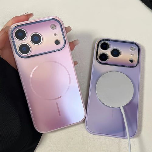 Phone Case Fashion Gradient Color Magnetic Charging