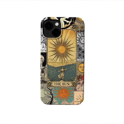 Mysterious Tarot Themed "The Sun" Artistic Patterns Phone Case