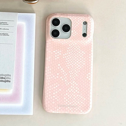 Luxury Chic Snake Skin Texture PU Leather Silicone Soft Phone Case