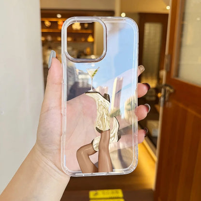 Fall Autumn Brown Aesthetic Clear Phone Case