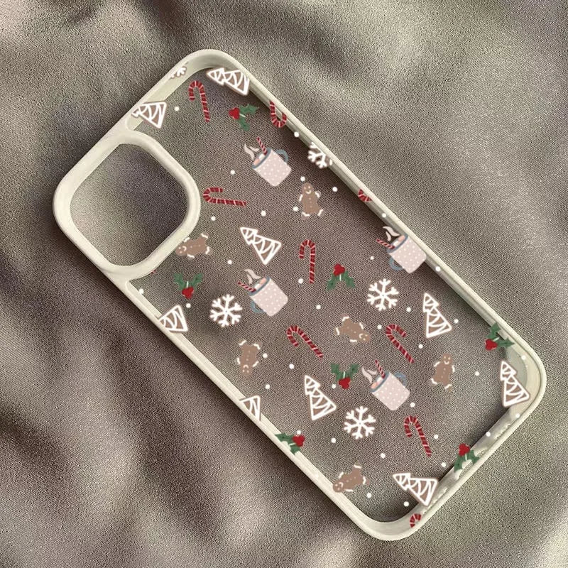 Cartoon Snowflake Christmas Tree Phone Case
