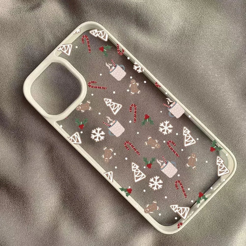 Cartoon Snowflake Christmas Tree Phone Case