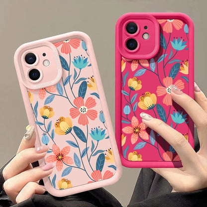 Colorful Flowers Silicone Case New