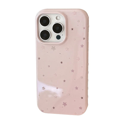INS Korean Lovely Flowers Cute Star Soft Pink Phone Case