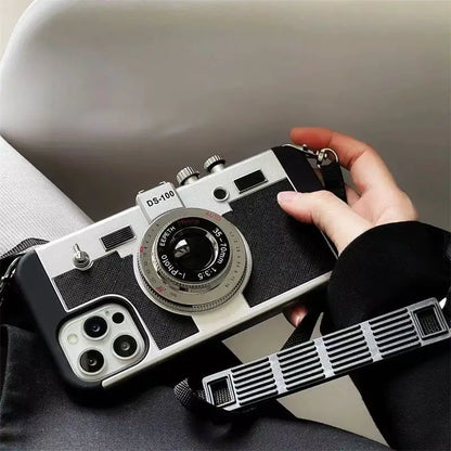 Retro Camera Crossbody Phone Case for iPhone