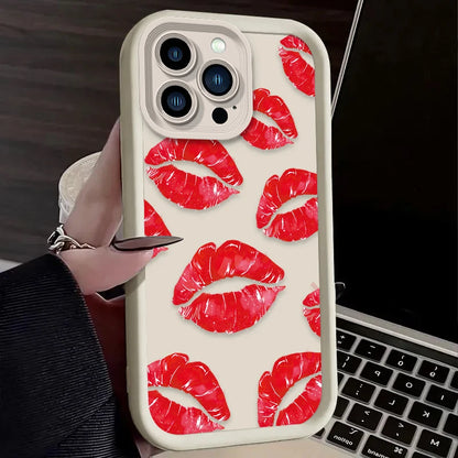 Sexy Red Lips Fashion Phone Soft Phone Case