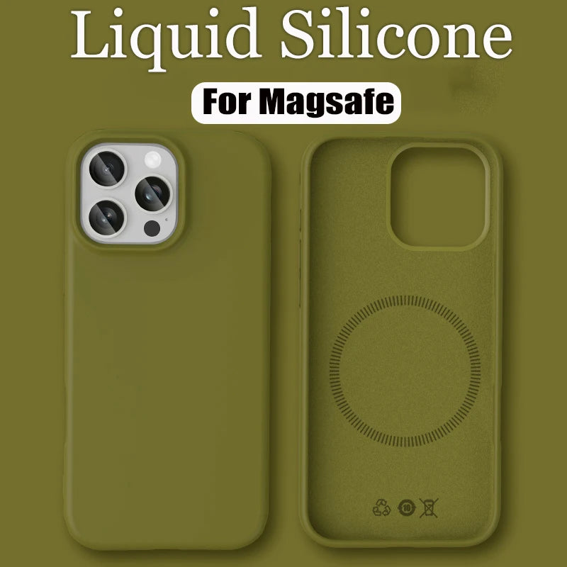 Luxury Liquid Silicone For Magsafe Phone Case New