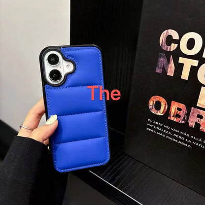 Luxury Down Jacket Puffer Solid Color Phone Case