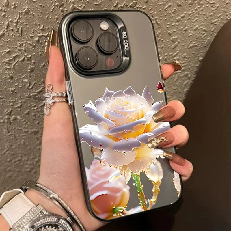 Black Gold Rose Phone Case
